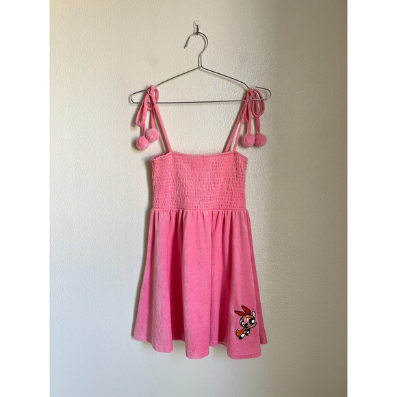 Dolls Kill Dresses & Skirts - Dolls Kill x The Powerpuff Girls Awesome Blossom Velour Dress in Pink Size SMALL
